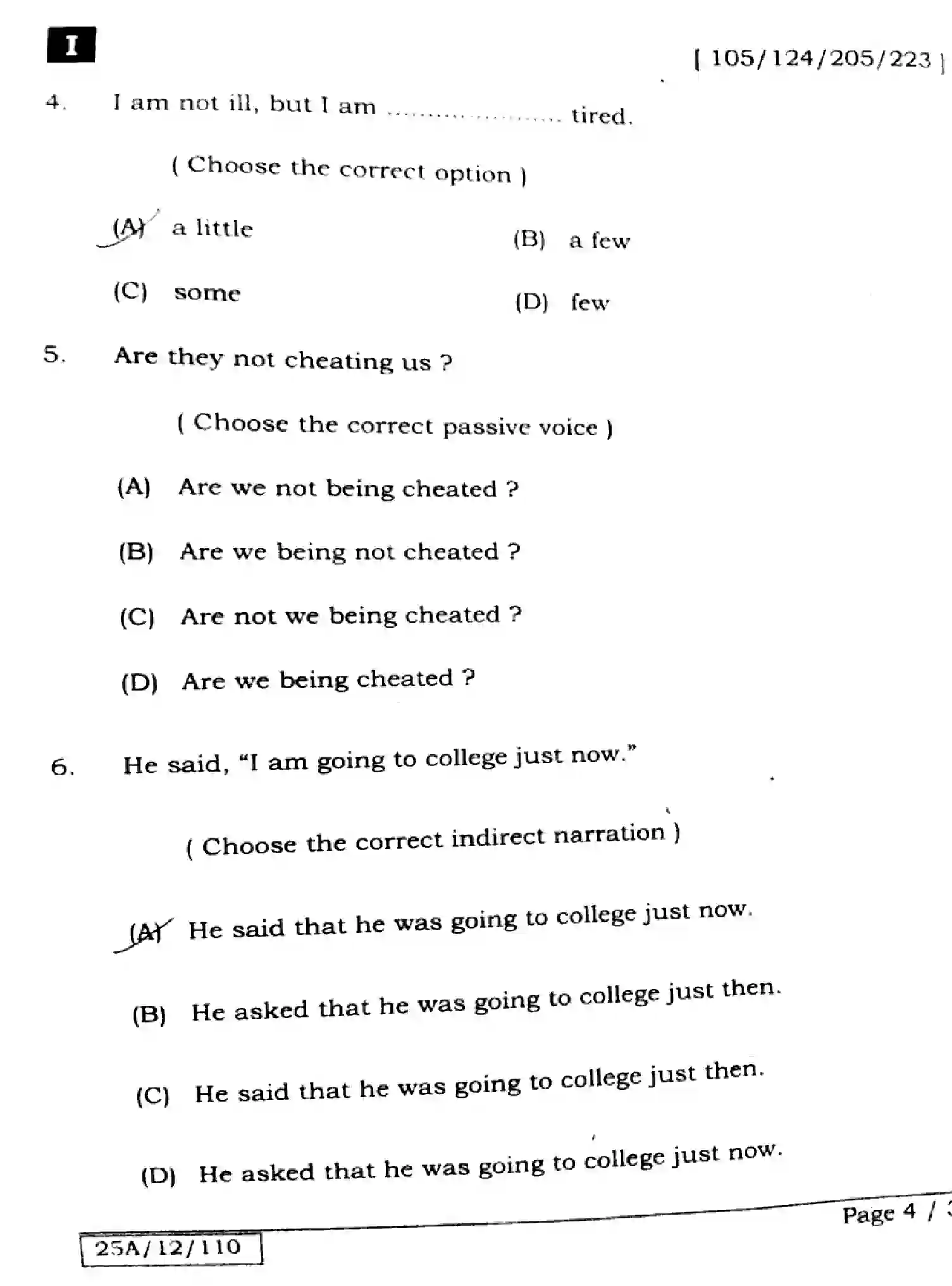 Bihar Board Class 2 2025 ENGLISH-105-124-205-223-SET-1 Question Bank - Page 4