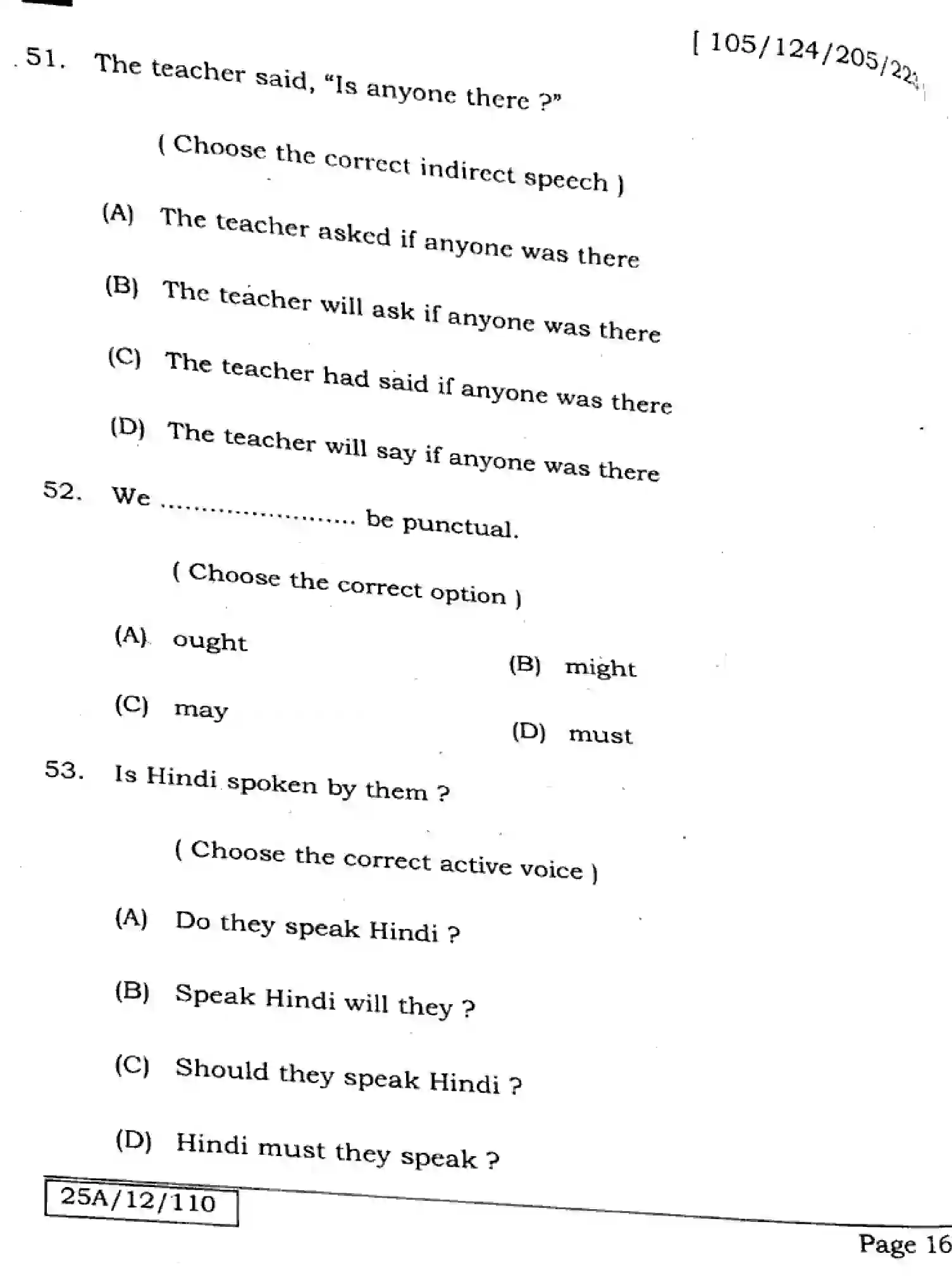 Bihar Board Class 2 2025 ENGLISH-105-124-205-223-SET-D Question Bank - Page 16