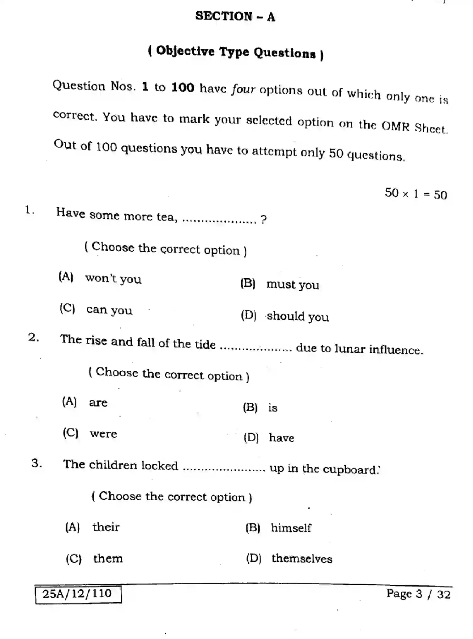 Bihar Board Class 2 2025 ENGLISH-105-124-205-223-SET-D Question Bank - Page 3