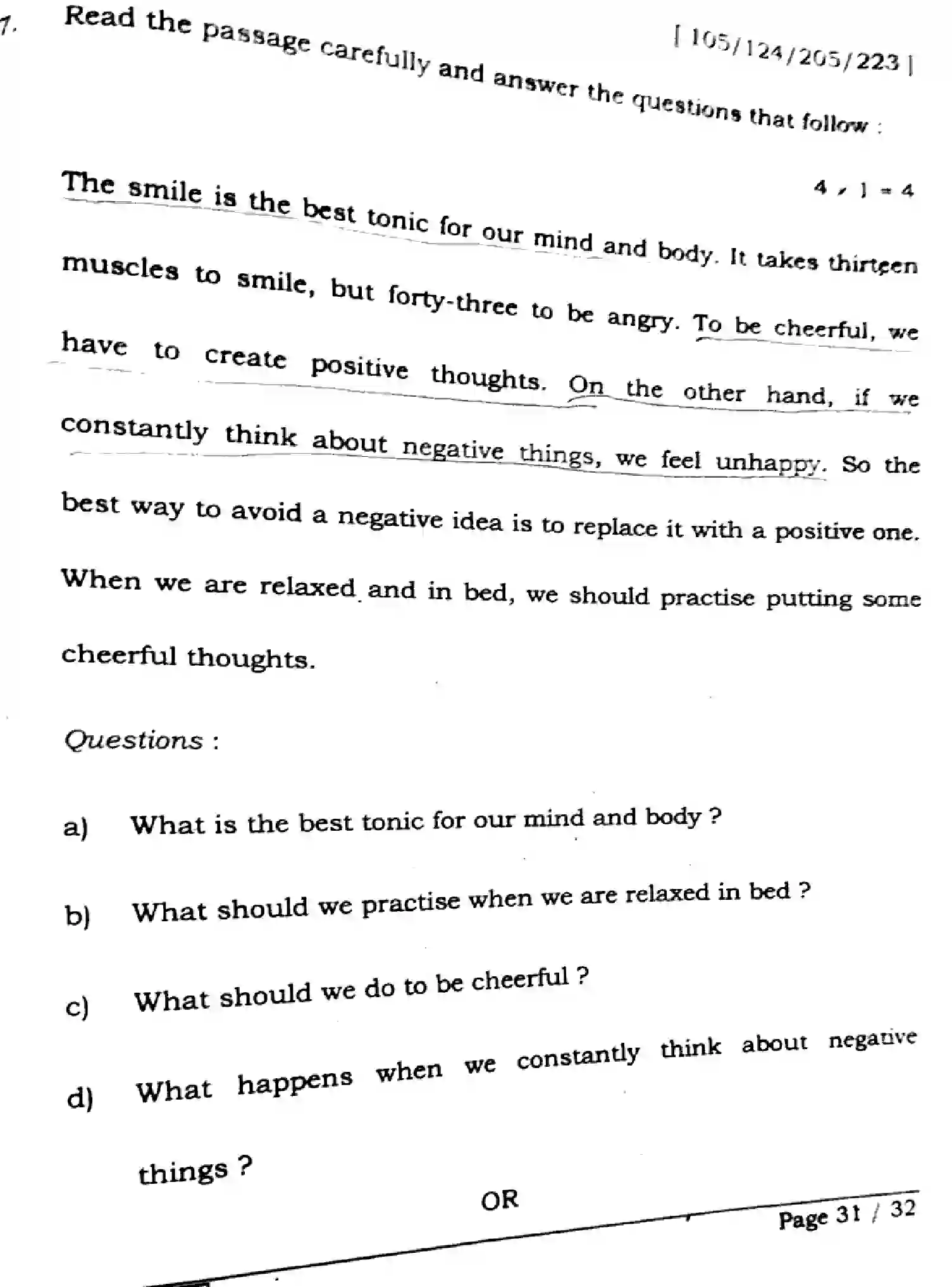 Bihar Board Class 2 2025 ENGLISH-105-124-205-223-SET-D Question Bank - Page 31
