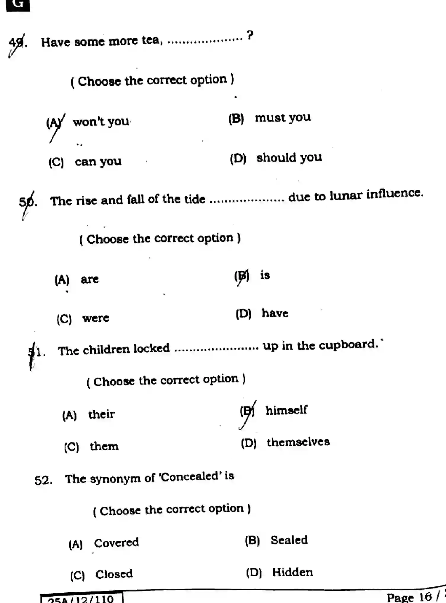 Bihar Board Class 2 2025 ENGLISH-105-124-205-223-SET-G Question Bank - Page 15