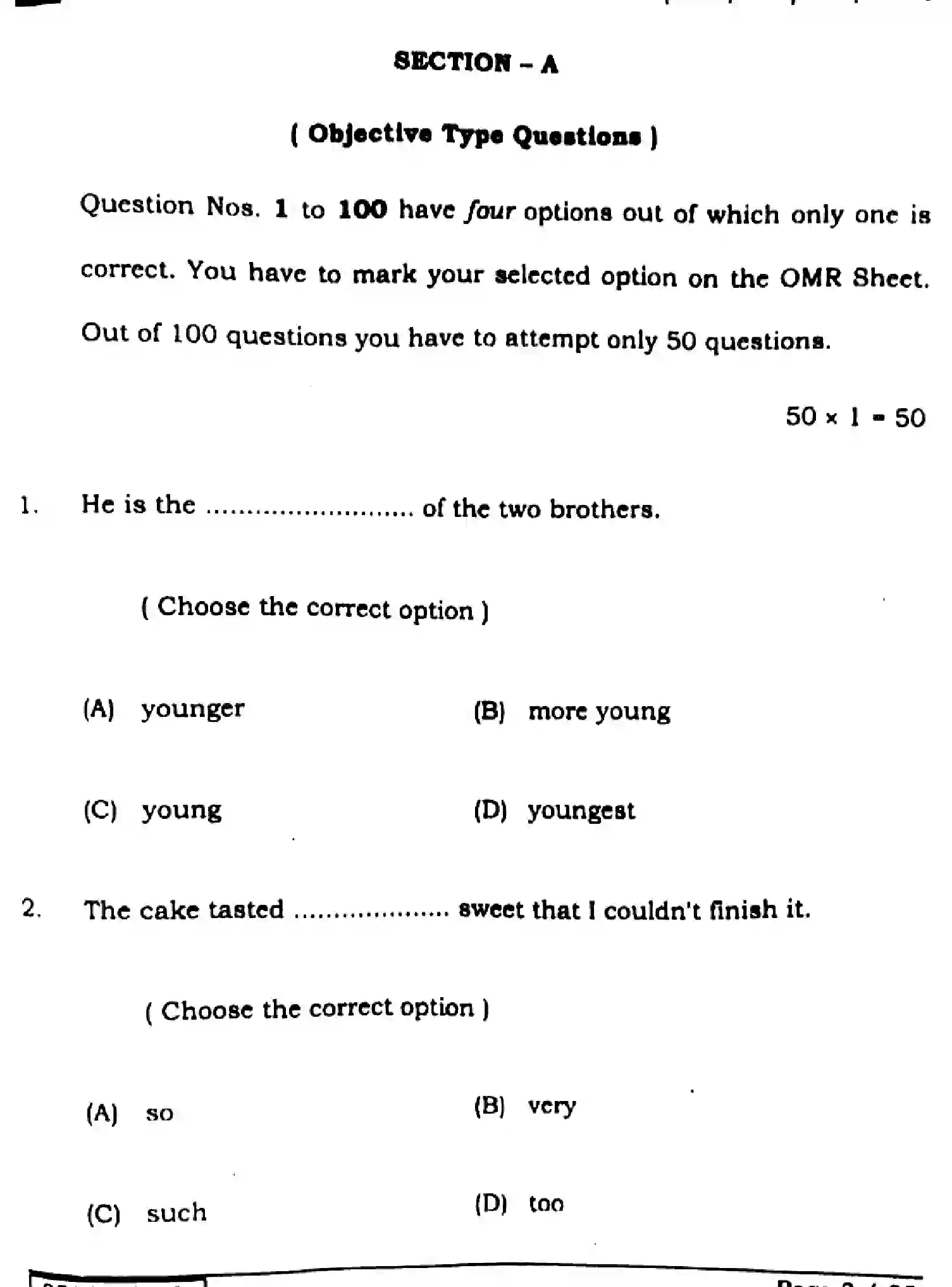 Bihar Board Class 2 2025 ENGLISH-105-124-205-223-SET-G Question Bank - Page 2