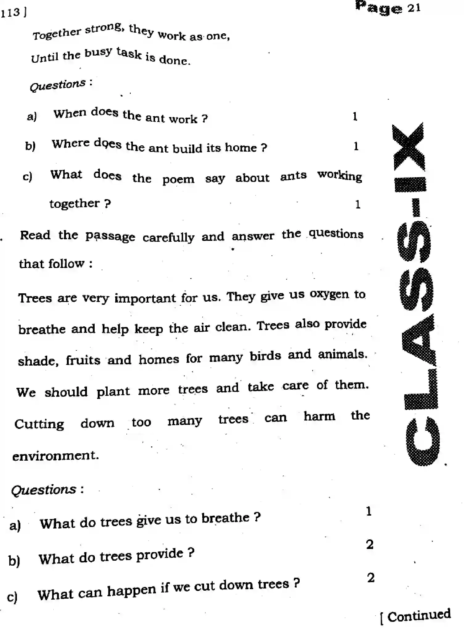 Bihar Board Class 9 2025 HY-ENGLISH-113-SEP Half Yearly - Page 21