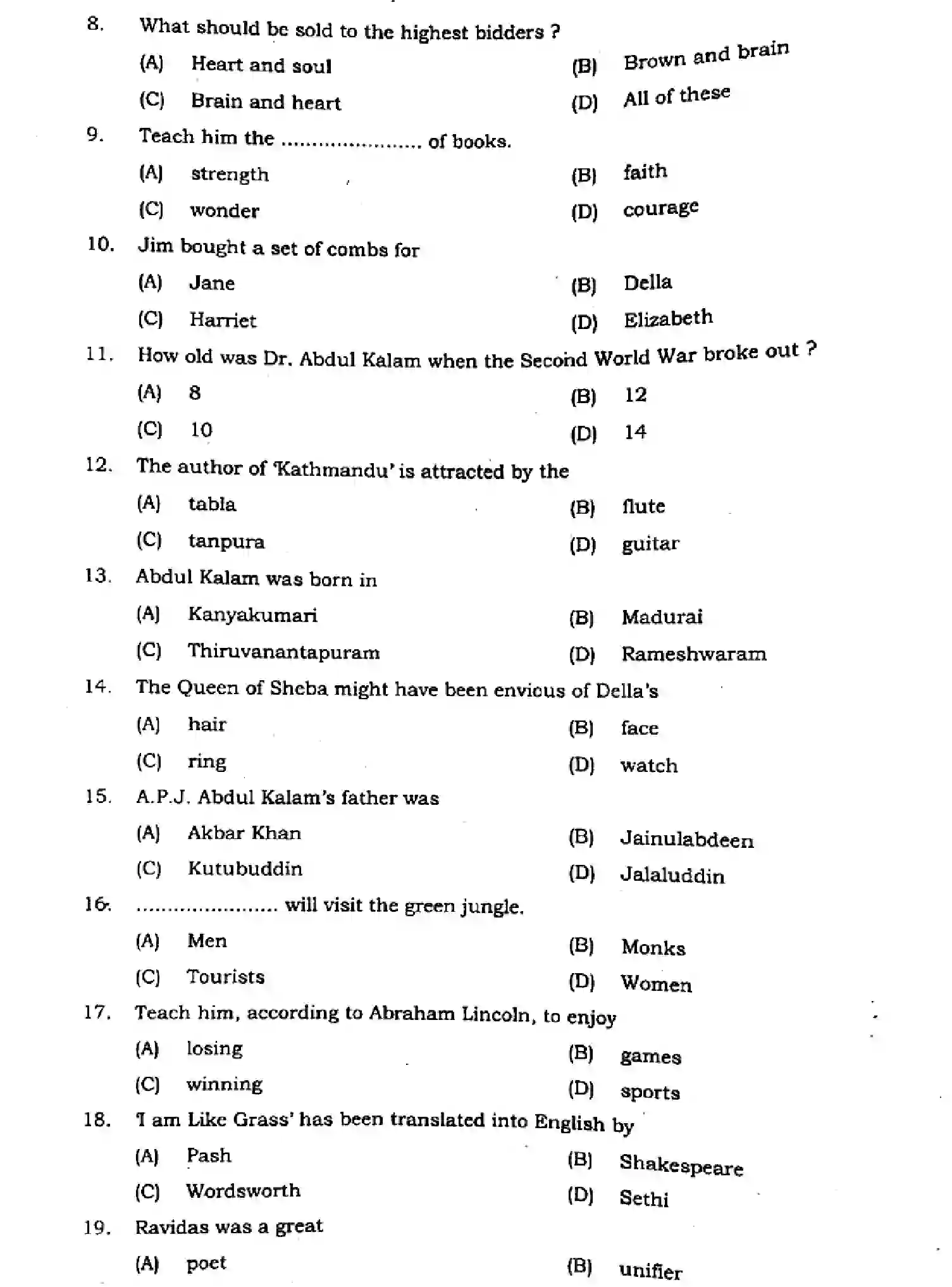 Bihar Board Class 9 2024 MONTHLY-ENGLISH-113-JAN Question Bank - Page 2